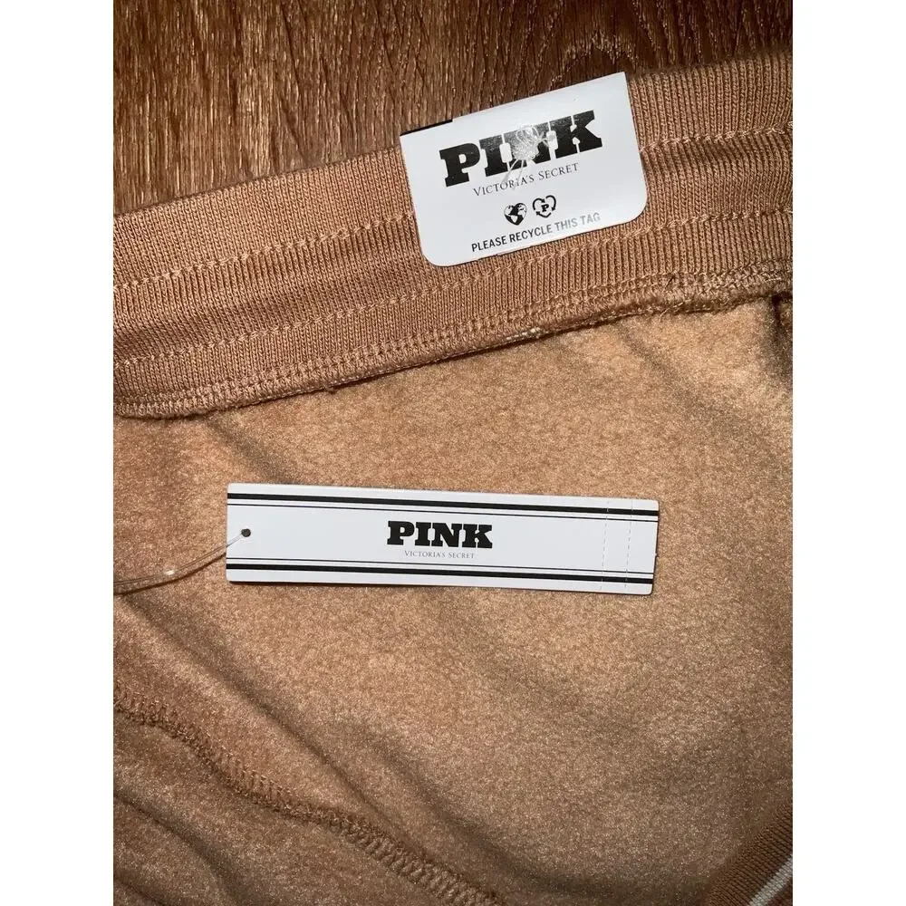 Victoria's Secret Pink women's ivy fleece pants Sweatpants TOFFEE -XL - Picture 13 of 13
